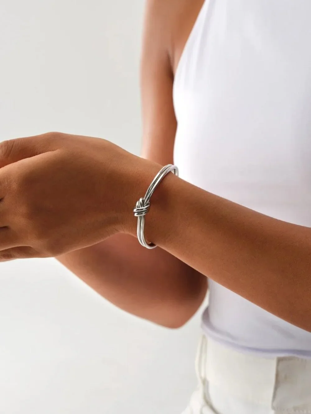 Waldor & Co. Dual Knot Bangle, Polished